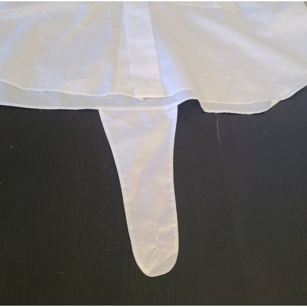 Brioni Men's White Pleated Tuxedo Shirt Made Italy Size L 16 French cuffs white - Picture 8 of 12